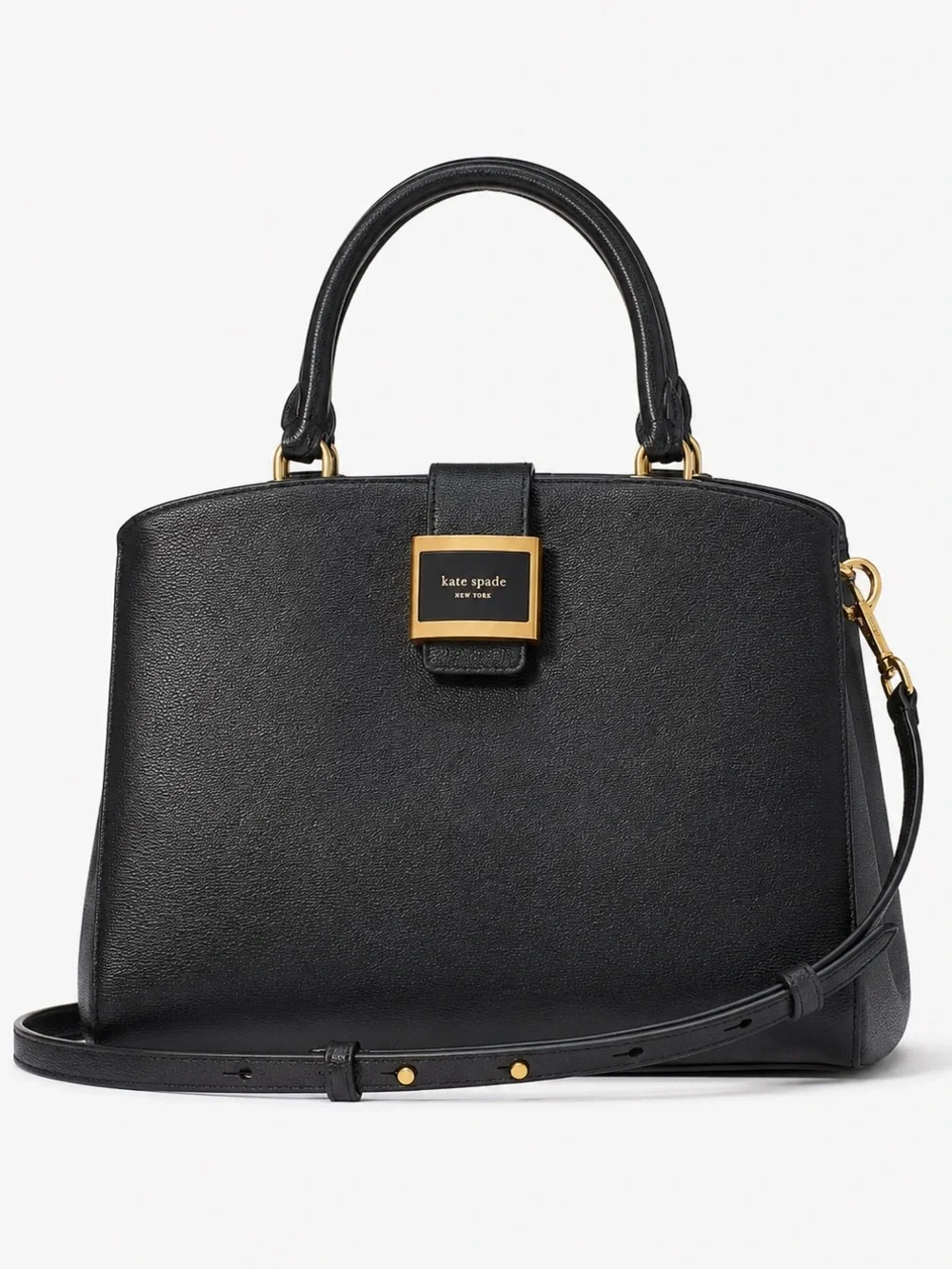 New kate spade Katy Satchel handbag black Leather Crossbody $428 MSRP